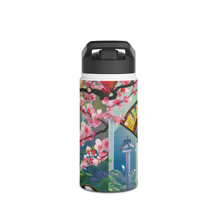 Cyberpunk Geisha Stainless Steel Water Bottle