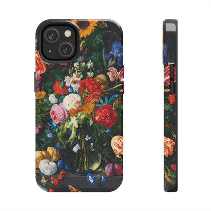 🌺🌙 The Midnight Garden Abundance Phone Case – Art Deco Floral Still Life