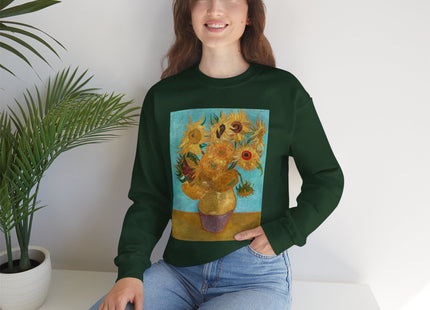 Vase with Twelve Sunflowers by Vincent Van Gogh Heavy Blend™ Crewneck Sweatshirt