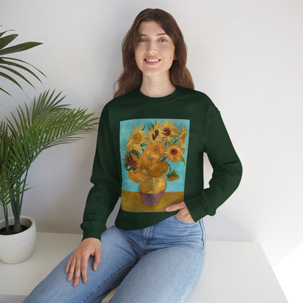 Vase with Twelve Sunflowers by Vincent Van Gogh Heavy Blend™ Crewneck Sweatshirt