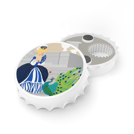 Peacock Courtesan Bottle Opener – Whimsical Elegance & Royal Splendor