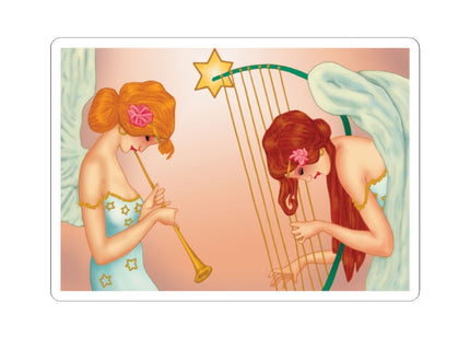 Heavenly Angel Duet Kiss-Cut Stickers (4 Sizes)