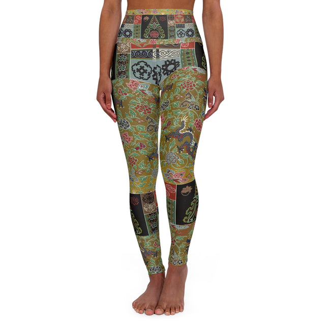 Chinois et Japonais 2 by Auguste Racinet High Waisted Yoga Leggings (AOP)