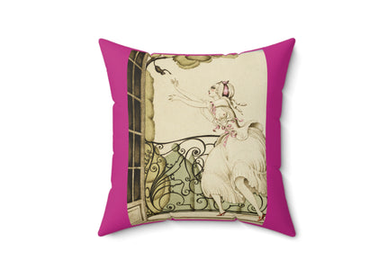 Sur talons rouges (On Red Heels) pl 02 by Gerda Wegener Spun Polyester Square Pillow