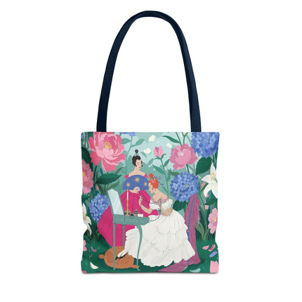 🌸🕯️ The Ladies Of The Enchanted Garden Vanity Tote Bag – Art Deco Floral Elegance