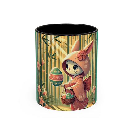 Geisha Kitten’s Easter Stroll Colorful Mugs (11oz, 15oz)