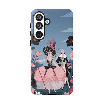 🌹🎭 The Rose Masquerade Promenade Phone Case – Art Deco Floral Elegance
