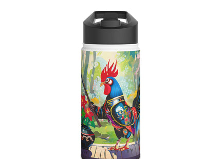 Cyberpunk Rooster Stainless Steel Water Bottle