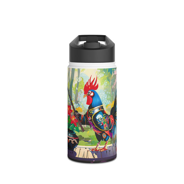 Cyberpunk Rooster Stainless Steel Water Bottle