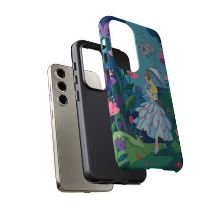 🌸☂️ A Stroll Through The Enchanted Forest Phone Case – Art Deco Floral Fantasy