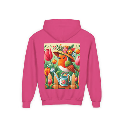 The Little Garden Tender Youth Hooded Sweatshirt – Sunshine, Care & Storybook Charm