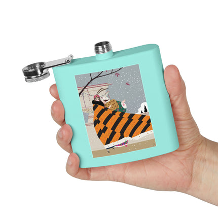 Snowfall Courtesan Flask – Whimsical Winter Elegance