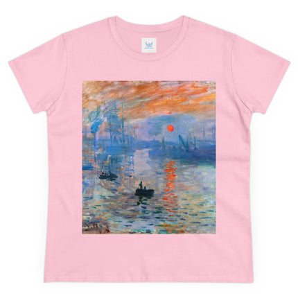 Sunrise by Claude Monet Women's Midweight Cotton Tee