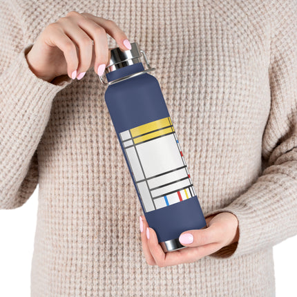 Place de la Concorde by Piet Mondrian Copper Vacuum Insulated Bottle, 22oz