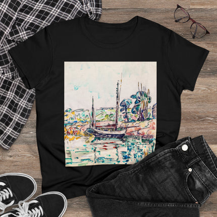Concarneau by Paul Signac Women's Midweight Cotton Tee