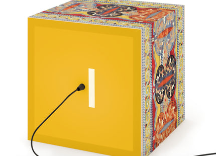 Reproduction of the Shield Frieze by Emile Gilliéron Light Cube Lamp