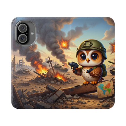 🦉🌟 The Owl on the Front Lines Flip Case – Courage & Quiet Strength