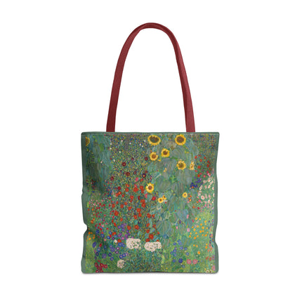 Farm Garden with Sunflowers by Gustav Klimt Tote Bag (AOP)