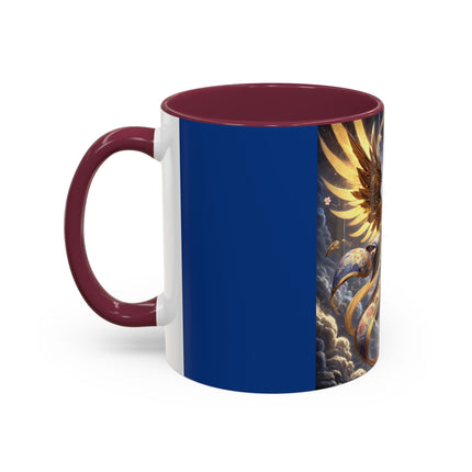 Valkyrie Descending Through Storm Colorful Mugs (11oz, 15oz)