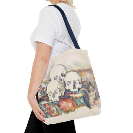 The Three Skulls by Paul Cézanne Tote Bag (AOP)