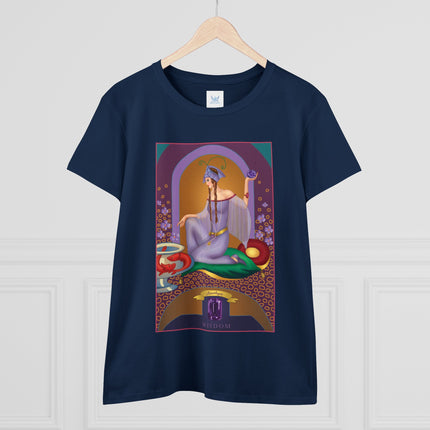 February & Amethyst (from the Gem Series) by Sofia Chiostri Women's Midweight Cotton Tee