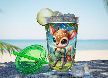 Fawn Defender Sunsplash Tumbler with Straw, 16oz