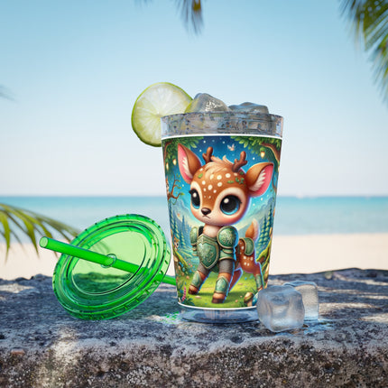 Fawn Defender Sunsplash Tumbler with Straw, 16oz