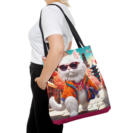 Fashionista Feline Puzzle Tote Bag (AOP)