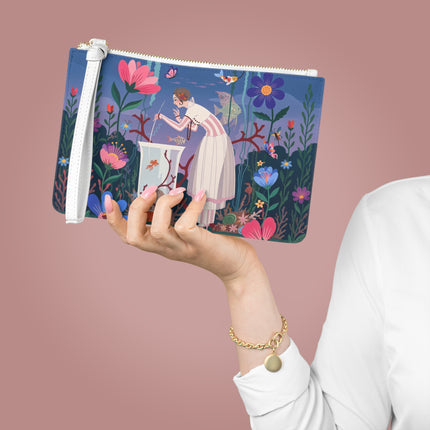 🐠🌸 The Enchanted Aquarium Garden Clutch Bag – Art Deco Underwater Fantasy