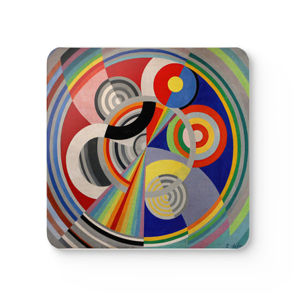Rythme No. 1 by Robert Delaunay Corkwood Coaster Set