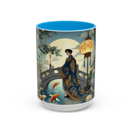 Moonlit Bridge Gentleman Colorful Mug – Imperial Serenity & Moonlit Harmony