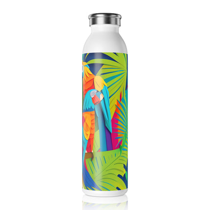 Colorful Macaws Slim Water Bottle
