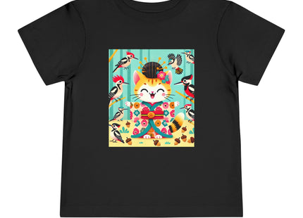 Geisha Kitten in the Woodpecker Grove Toddler Short Sleeve Tee
