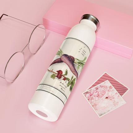Carrot, Daucus carota and red currant, Ribes rubrum by Anselmus Boëtius de Boodt Slim Water Bottle