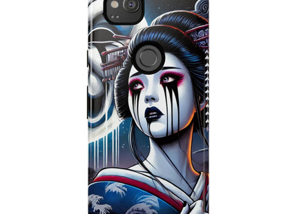 Geisha’s Black Ink Tears Phone Cases