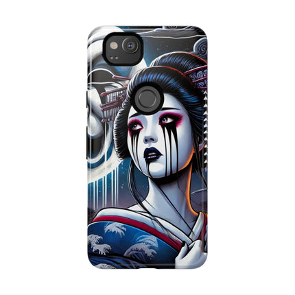 Geisha’s Black Ink Tears Phone Cases