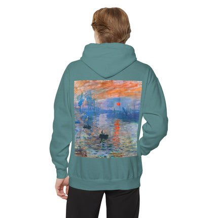 Sunrise by Claude Monet Unisex Garment-Dyed Hoodie