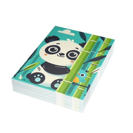 🐼🎋 The Little Panda In The Bamboo Greeting Card – Whimsical Animal Adventure