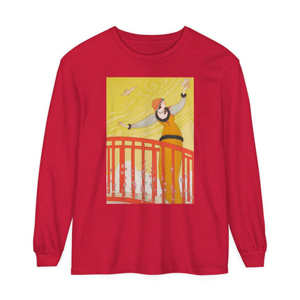 La Passerelle by Charles Martin Garment-dyed Long Sleeve T-Shirt