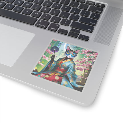 Cyberpunk Geisha Kiss-Cut Stickers (4 Sizes)