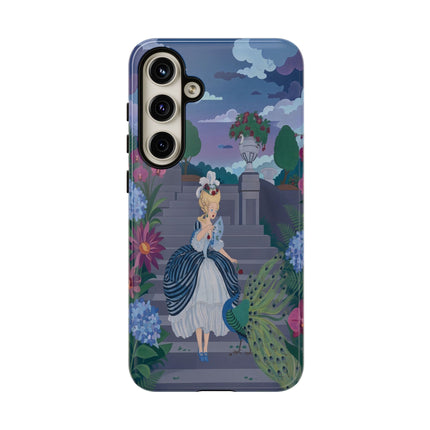 🦚🌸 The Peacock Garden Terrace Phone Case – Art Deco Floral Elegance