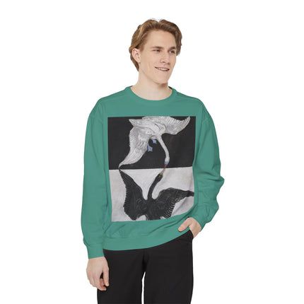 The Swan by Hilma af Klint Garment-Dyed Sweatshirt