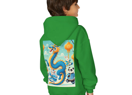 Blue & Gold Dragon Festival Parade Youth Heavy Blend Hooded Sweatshirt