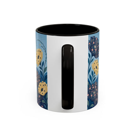 🌼🦋 The Enchanted Butterfly Garden Promenade Colorful Mug – Art Deco Floral Whimsy