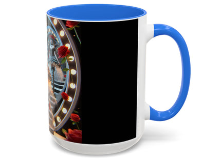 Halloween Witch Through the Mirror Colorful Mugs (11oz, 15oz)