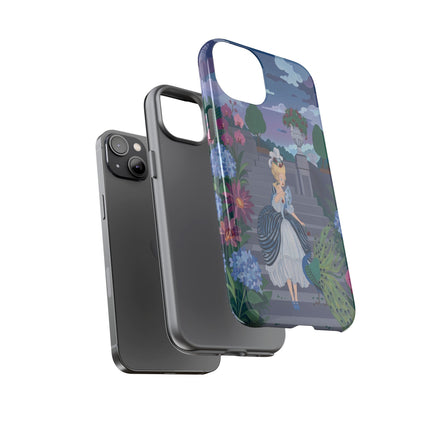 🦚🌸 The Peacock Garden Terrace Phone Case – Art Deco Floral Elegance