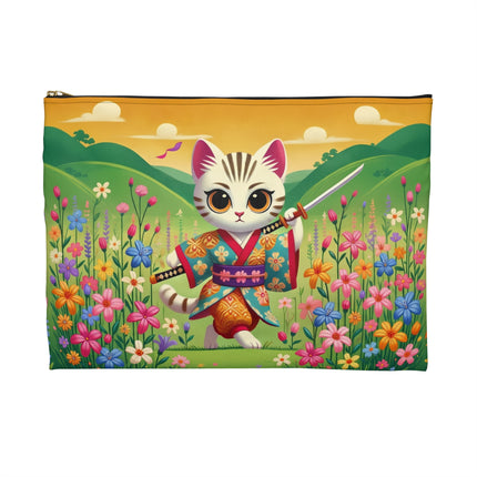 Samurai Kitten Accessory Pouch – Discipline, Grace & Playful Courage