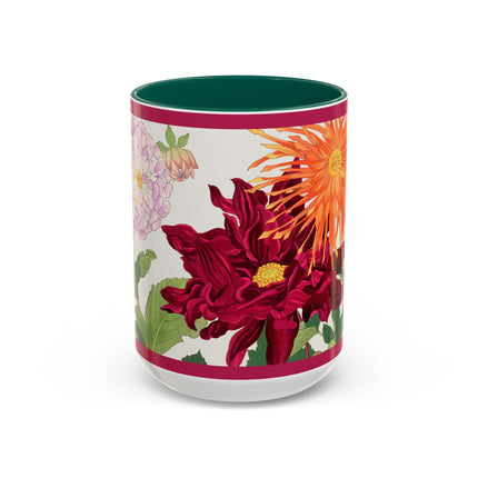 Dahlia Flower by Tanigami Kônan Colorful Mugs (11oz, 15oz)