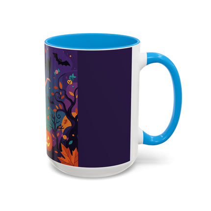 🐈‍⬛🎃 The Midnight Black Cat Masquerade Colorful Mug – Whimsical Halloween Elegance