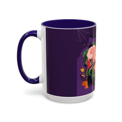 🌹🎃 The Lady Of The Haunted Rose Garden Colorful Mug – Romantic Halloween Charm
